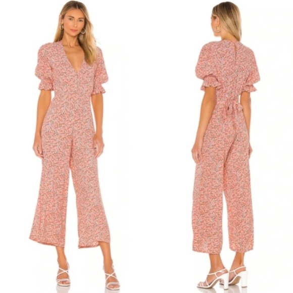 Faithfull the Brand Pants - Faithfull the Brand Anka Floral Pink Jumpsuit